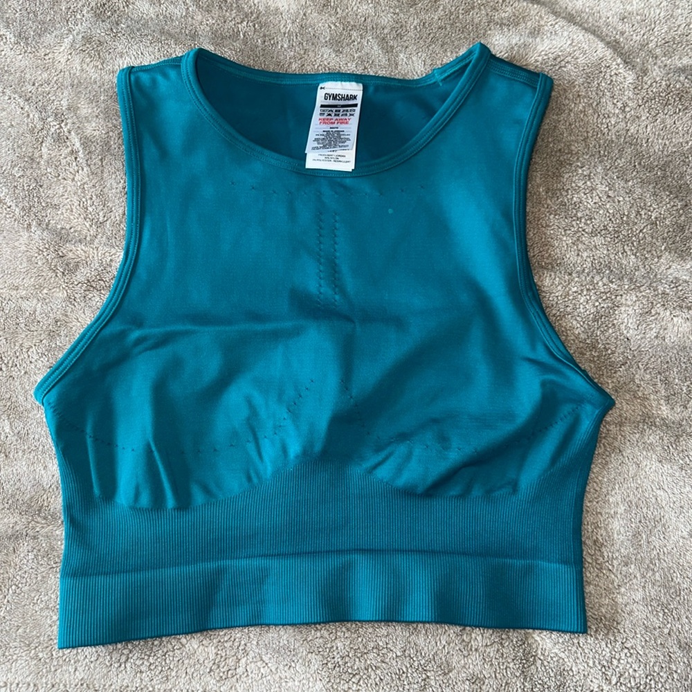 Gym shark women’s crop top size M teal